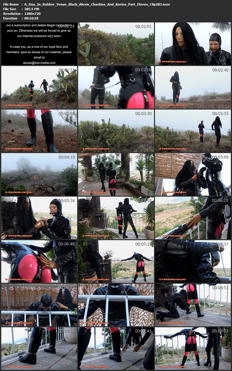 A Day In Rubber – Venus Black, Alexis, Chastina And Karina Part Eleven (Clip 283). May 30 2013. Bloodangels.com (385 Mb)