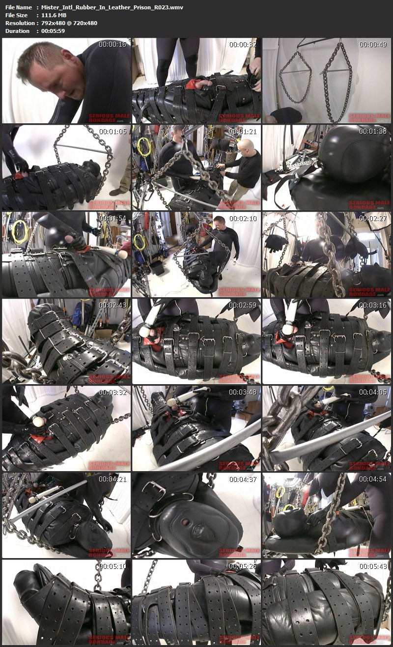 Mister Intl – Rubber In Leather Prison (R023). Feb 19 2013. Seriousmalebondage.com (111Mb)