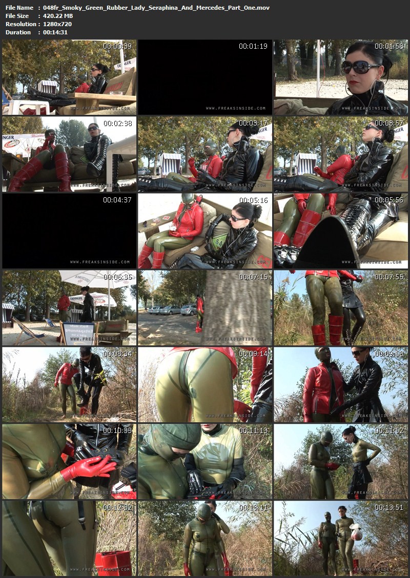 Smoky Green Rubber – Lady Seraphina And Mercedes Part One. Oct 05 2010. Freaksinside.com (420 Mb)