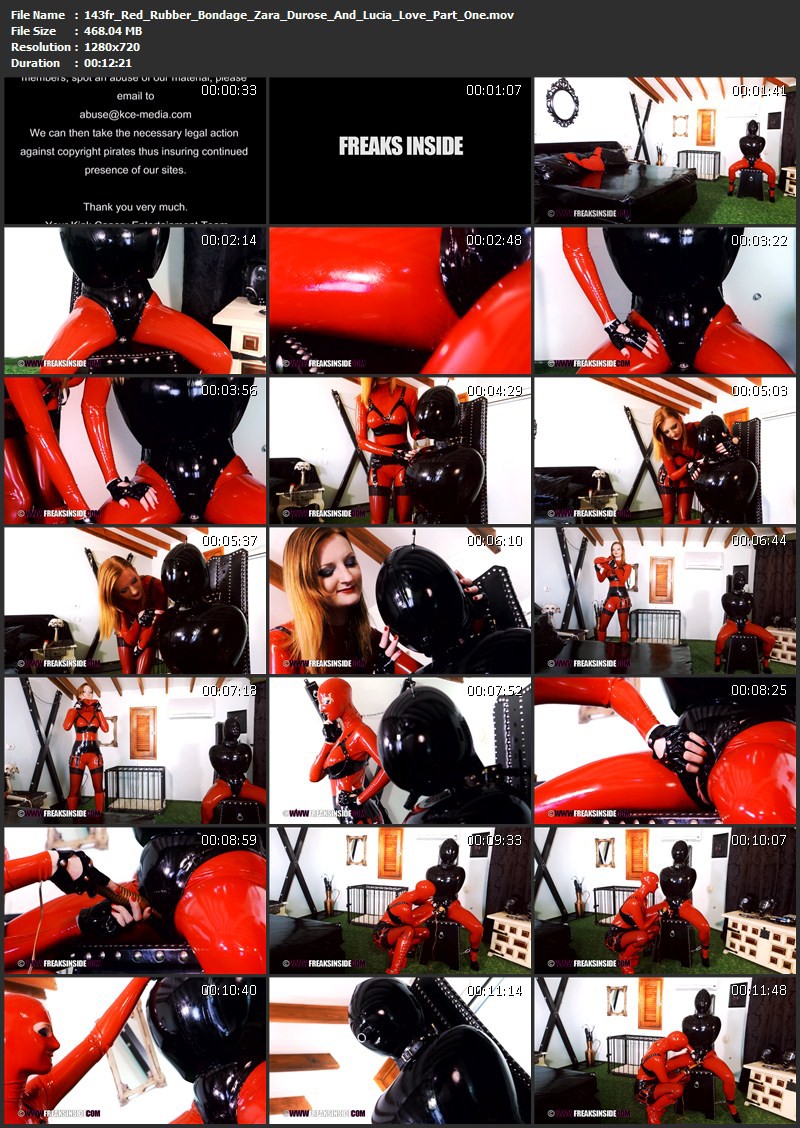 Red Rubber Bondage – Zara Durose And Lucia Love Part One. Dec 10 2014. Freaksinside.com (468 Mb)
