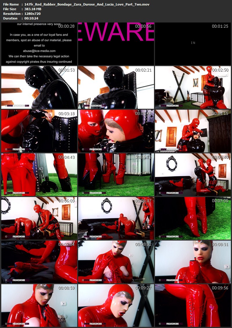 Red Rubber Bondage – Zara Durose And Lucia Love Part Two. Jan 07 2015. Freaksinside.com (383 Mb)
