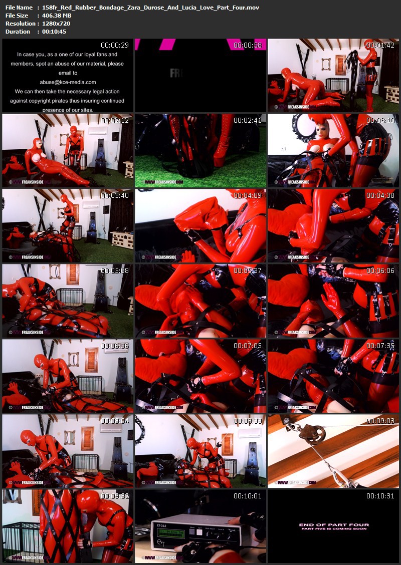 Red Rubber Bondage – Zara Durose And Lucia Love Part Four. Apr 30 2015. Freaksinside.com (406 Mb)