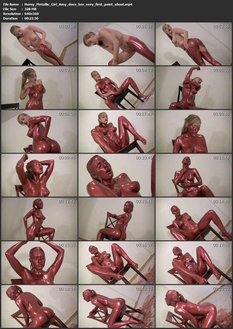 Horny Metallic Girl – Amy does her very first paint shoot. Jun 27 2016. Messygirl.com (327 Mb)