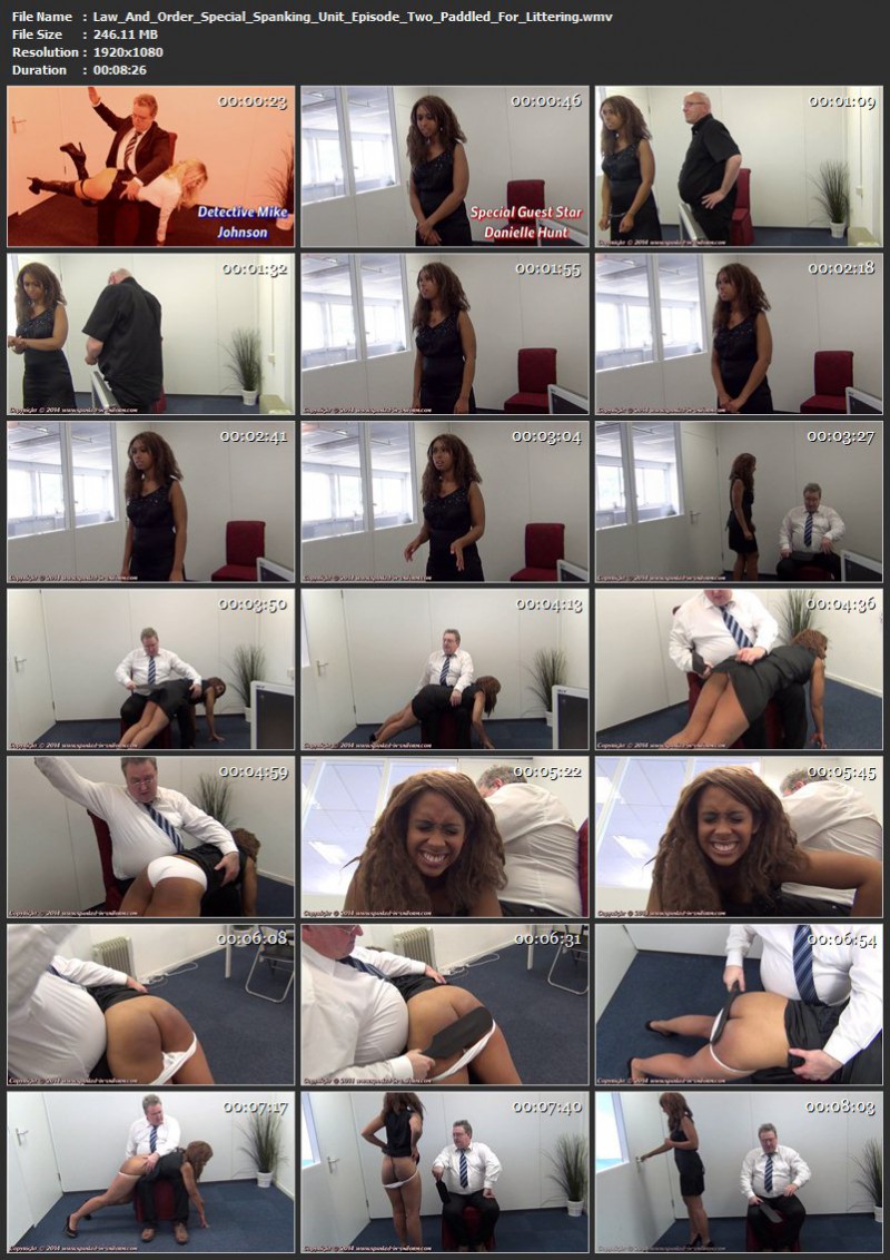 Law And Order Special Spanking Unit Episode Two - Paddled For Littering. Spanked-in-uniform.com (246 Mb)