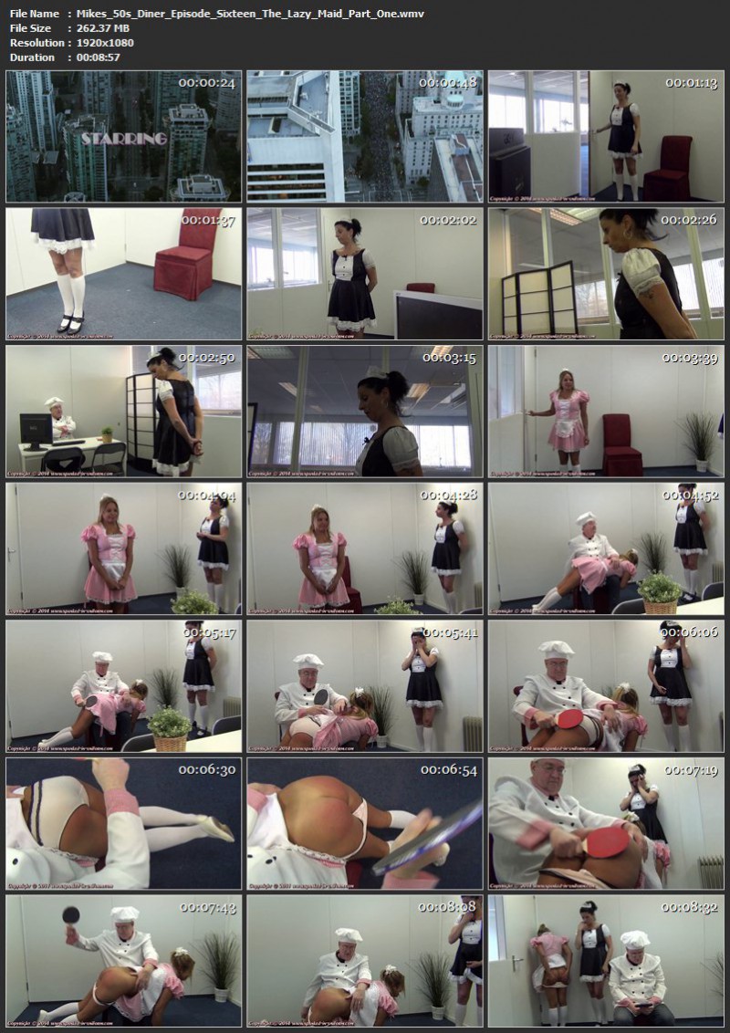 Mike's 50's Diner Episode Sixteen - The Lazy Maid Part One. Spanked-in-uniform.com (262 Mb)