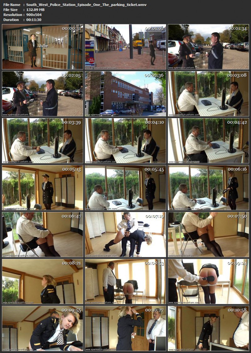 South-West Police Station Episode One - The parking ticket. Spanked-in-uniform.com (132 Mb)