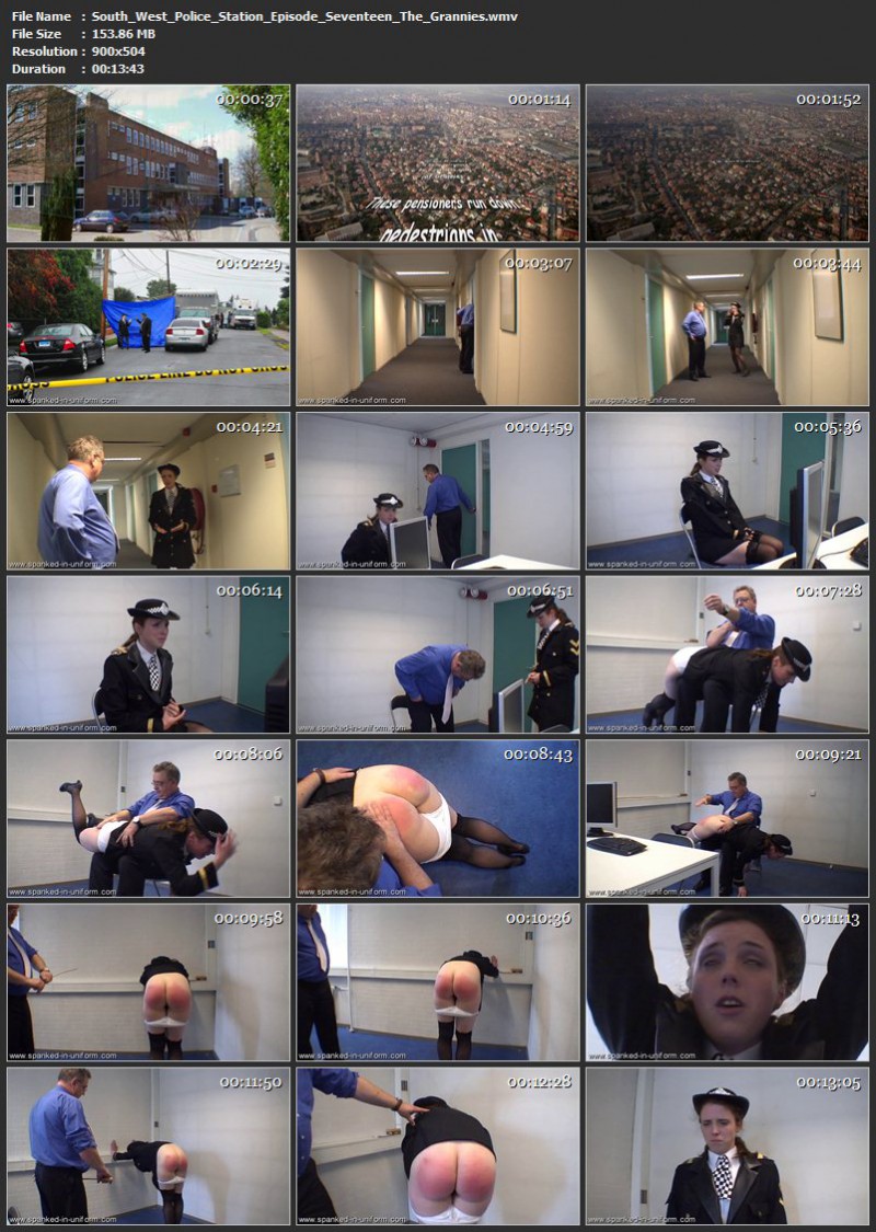 South-West Police Station Episode Seventeen - The Grannies. Spanked-in-uniform.com (153 Mb)