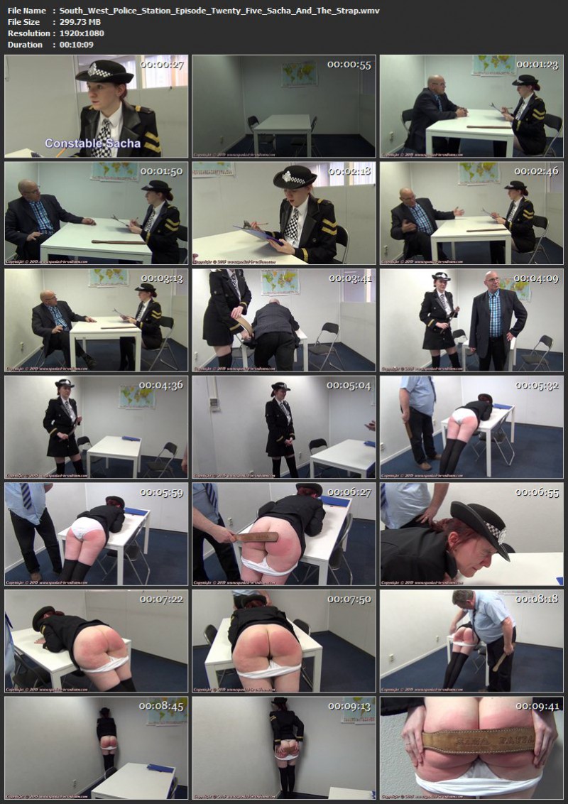 South-West Police Station Episode Twenty Five - Sacha And The Strap. Spanked-in-uniform.com (299 Mb)