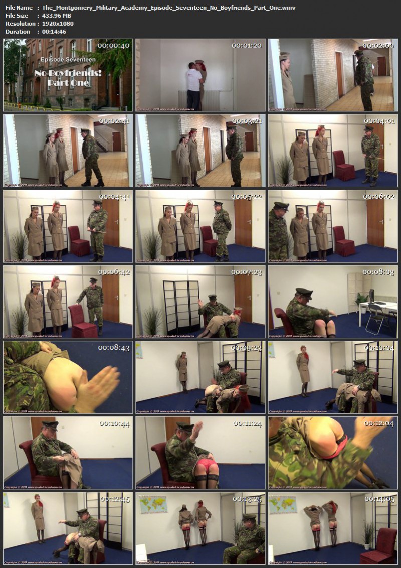The Montgomery Military Academy Episode Seventeen - No Boyfriends Part One. Spanked-in-uniform.com (433 Mb)