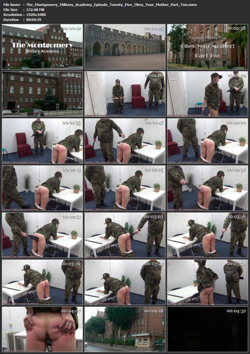 The Montgomery Military Academy Episode Twenty Five - Obey Your Mother Part Two. Spanked-in-uniform.com (132 Mb)