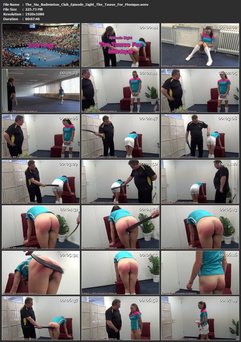 The Siu Badminton Club Episode Eight - The Tawse For Monique. Spanked-in-uniform.com (225 Mb)