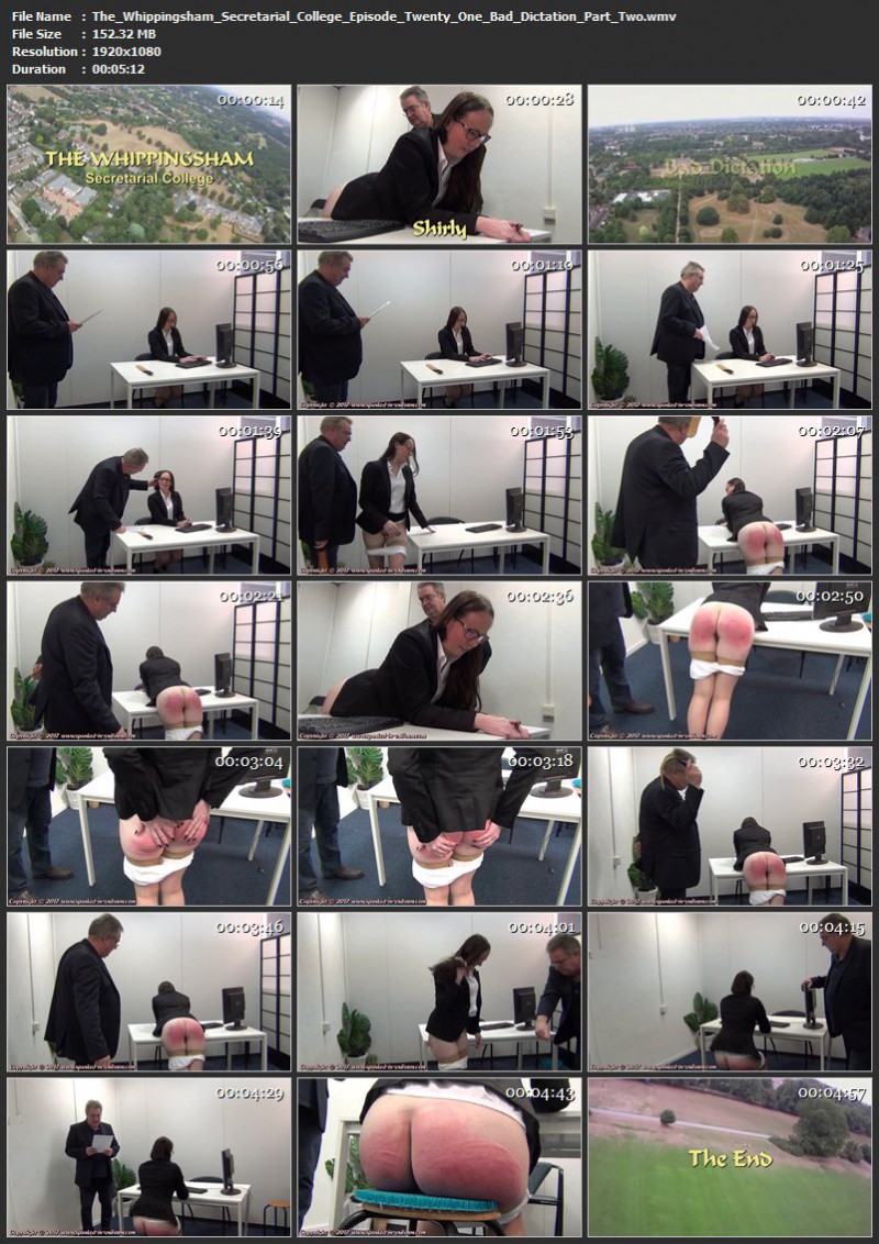 The Whippingsham Secretarial College Episode Twenty One - Bad Dictation Part Two. Spanked-in-uniform.com (152 Mb)