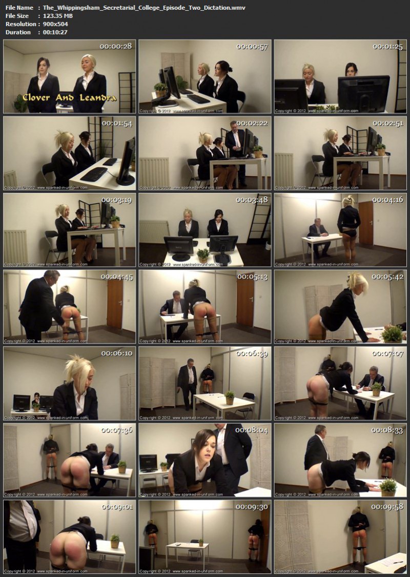 The Whippingsham Secretarial College Episode Two - Dictation. Spanked-in-uniform.com (123 Mb)