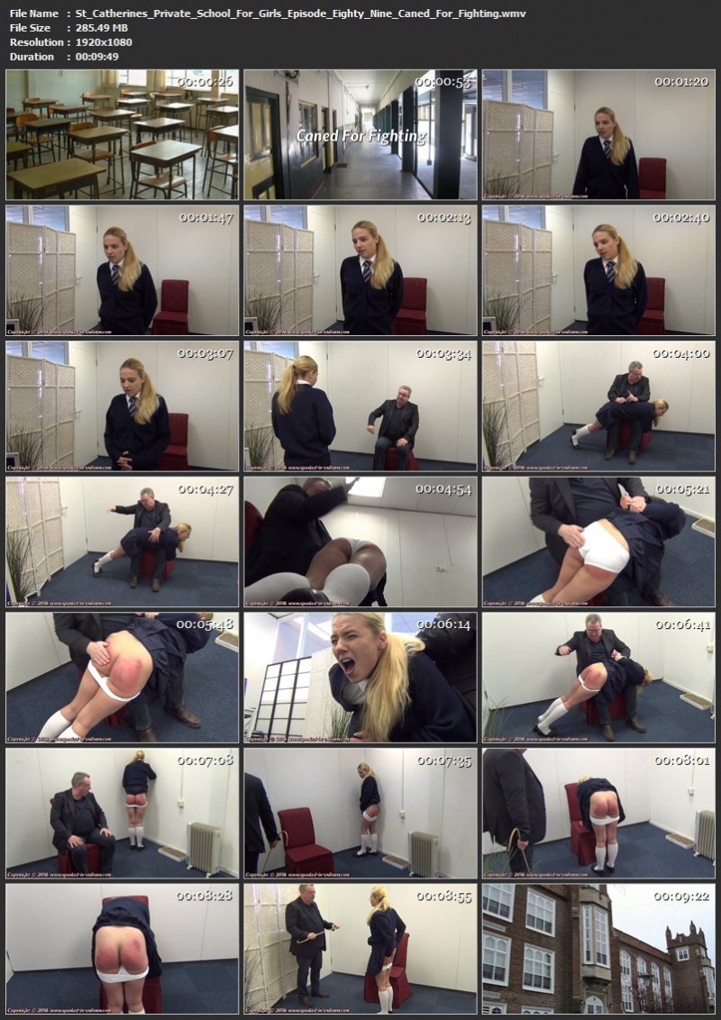 St. Catherines Private School For Girls Episode Eighty Nine - Caned For Fighting. Spanked-in-uniform.com (285 Mb)