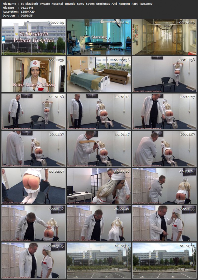 St. Elizabeth Private Hospital Episode Sixty Seven - Stockings And Napping Part Two. Spanked-in-uniform.com (96 Mb)