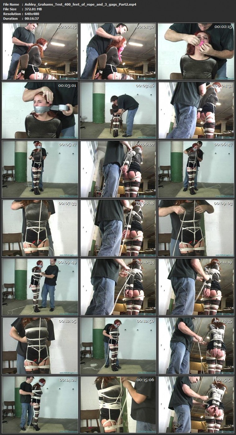 Ashley Graham's Test, 400 feet of rope and 3 gags. Futilestruggles.com (1081 Mb)
