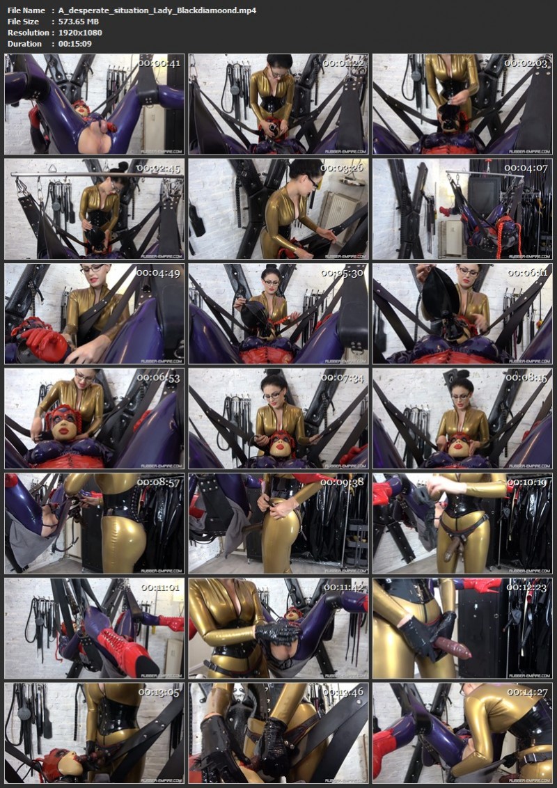 A desperate situation - Lady Blackdiamoond. 2020-12-08. Rubber-empire.com (573 Mb)