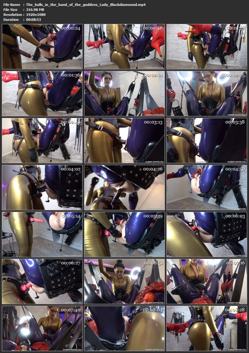 The balls in the hand of the goddess - Lady Blackdiamoond. 2021-01-25. Rubber-empire.com (316 Mb)