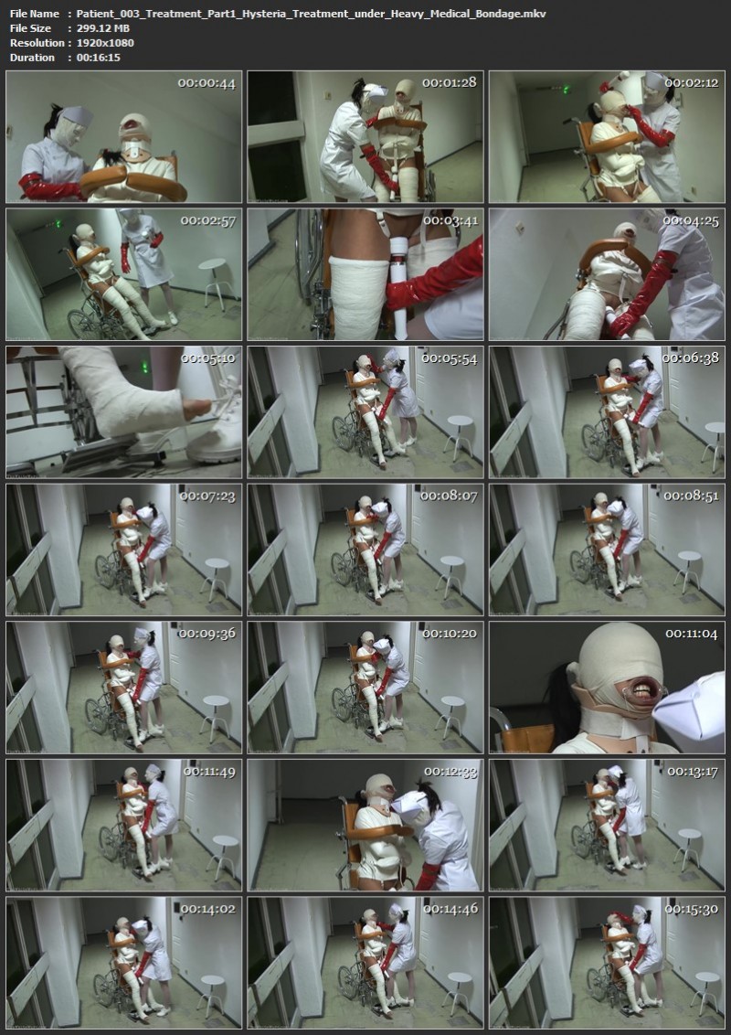 Patient 003 - Treatment (Part 1) - Hysteria Treatment under Heavy Medical Bondage. TheWhiteWard.com (299 Mb)