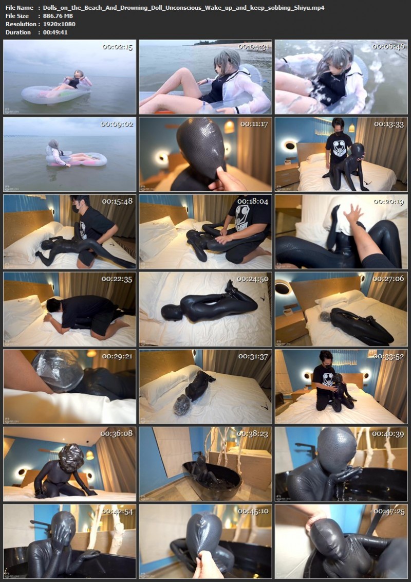 Dolls on the Beach And Drowning Doll Unconscious Wake up and keep sobbing - Shiyu. Studio Bling (886 Mb)