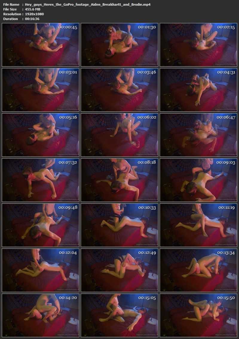 Hey guys Here's the GoPro footage - Aiden Breakhartt and Brodie. OnlyFans (455 Mb)