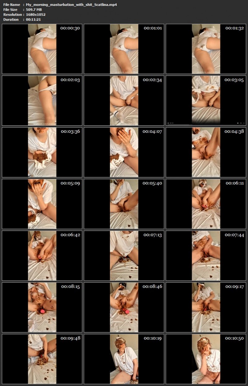 My morning masturbation with shit - Scatlina. Scatbook.com (509 Mb)