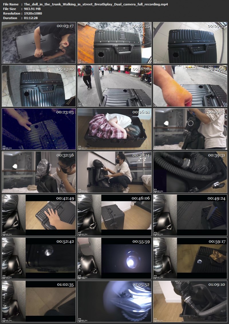 The doll in the trunk Walking in street Breathplay Dual camera full recording. Studio Bling (903 Mb)