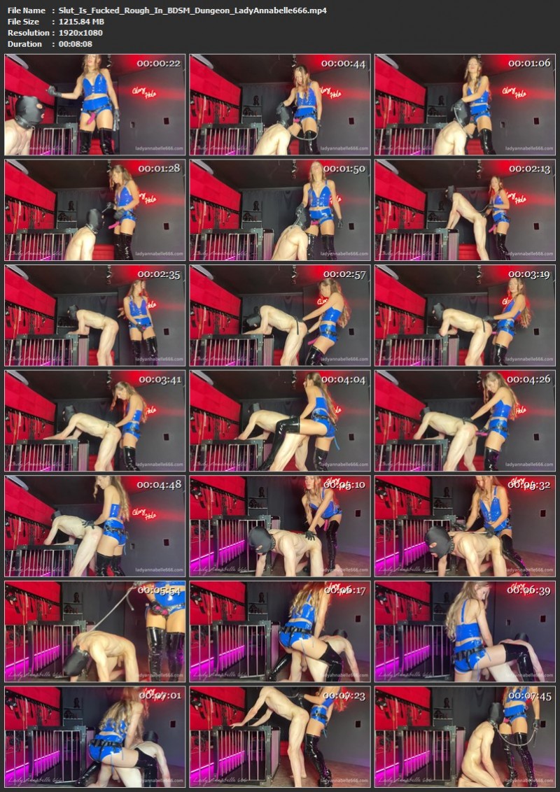 Slut Is Fucked Rough In BDSM Dungeon - LadyAnnabelle666. (1215 Mb)
