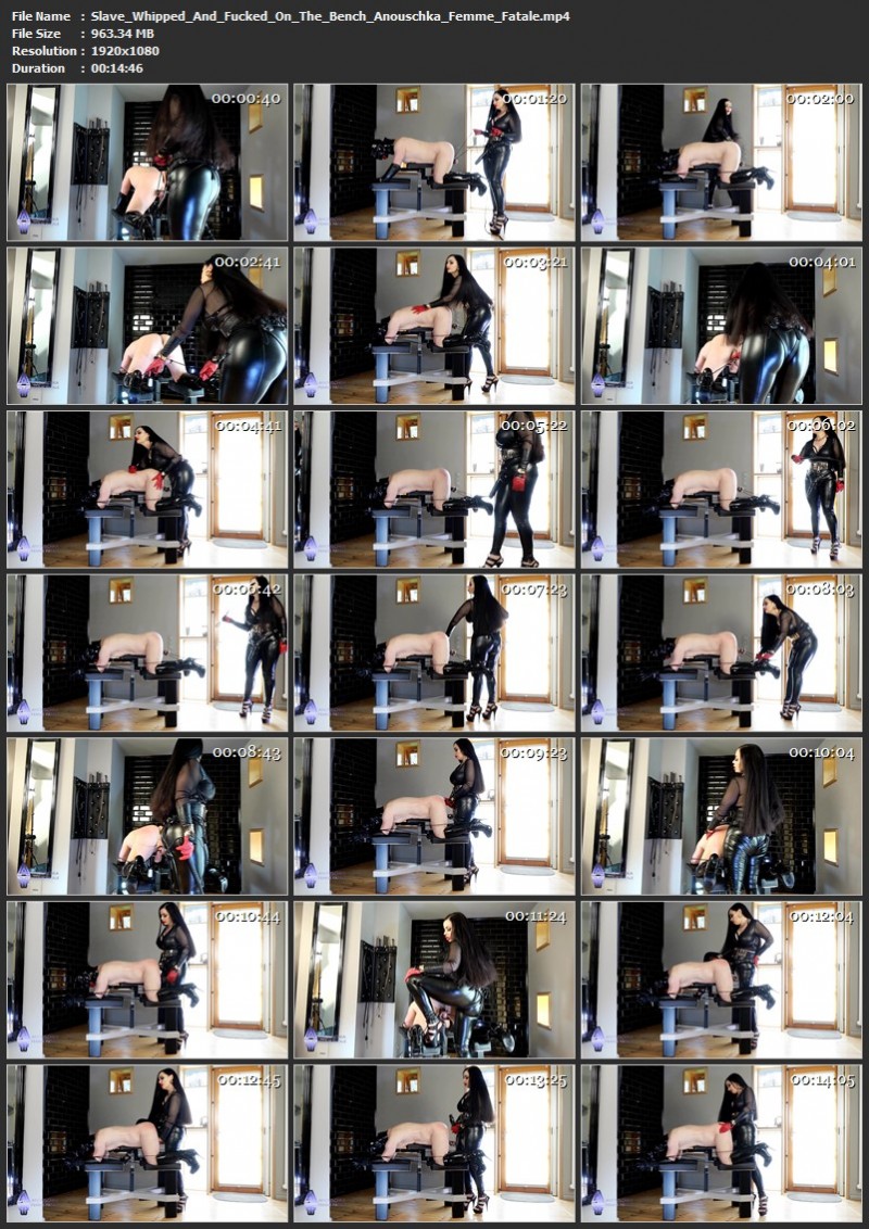 Slave Whipped And Fucked On The Bench - Anouschka Femme Fatale. (963 Mb)