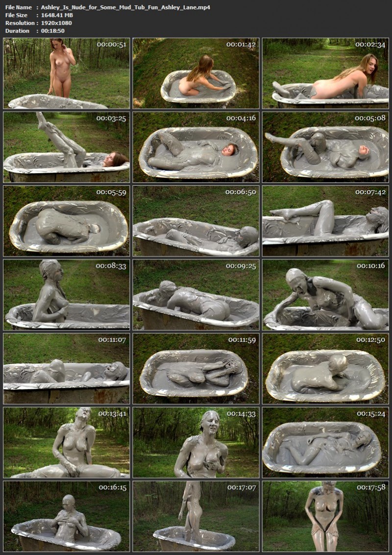 Ashley Is Nude for Some Mud Tub Fun - Ashley Lane. Mud Puddle Visuals (1648 Mb)