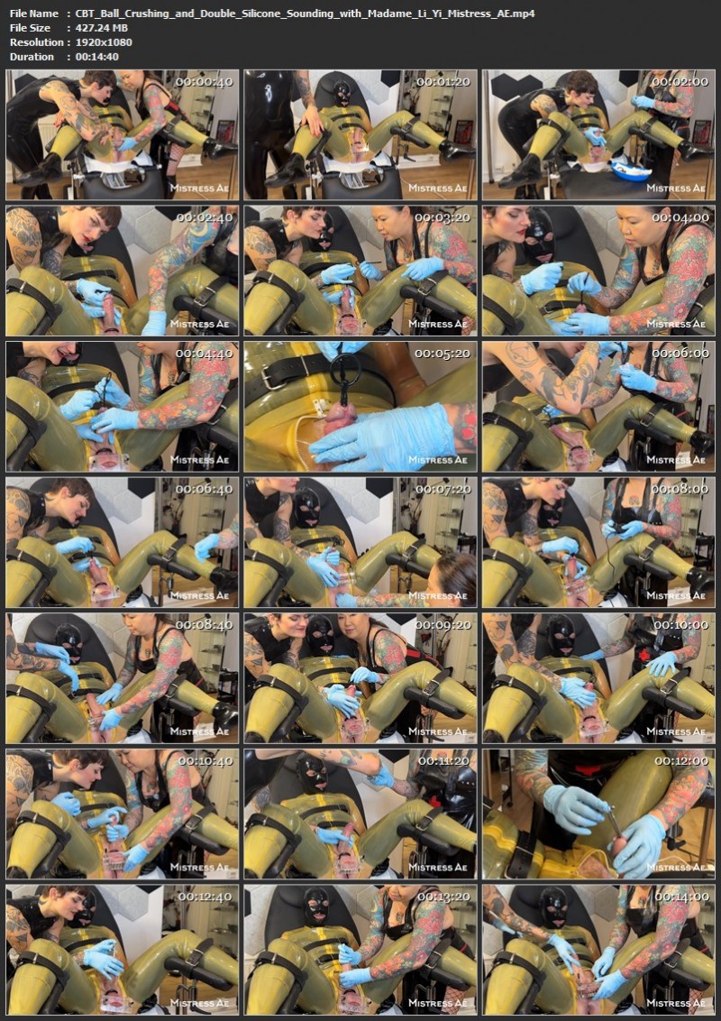 CBT Ball Crushing and Double Silicone Sounding with Madame Li Yi - Mistress AE. 2025. Faphouse (427 Mb)