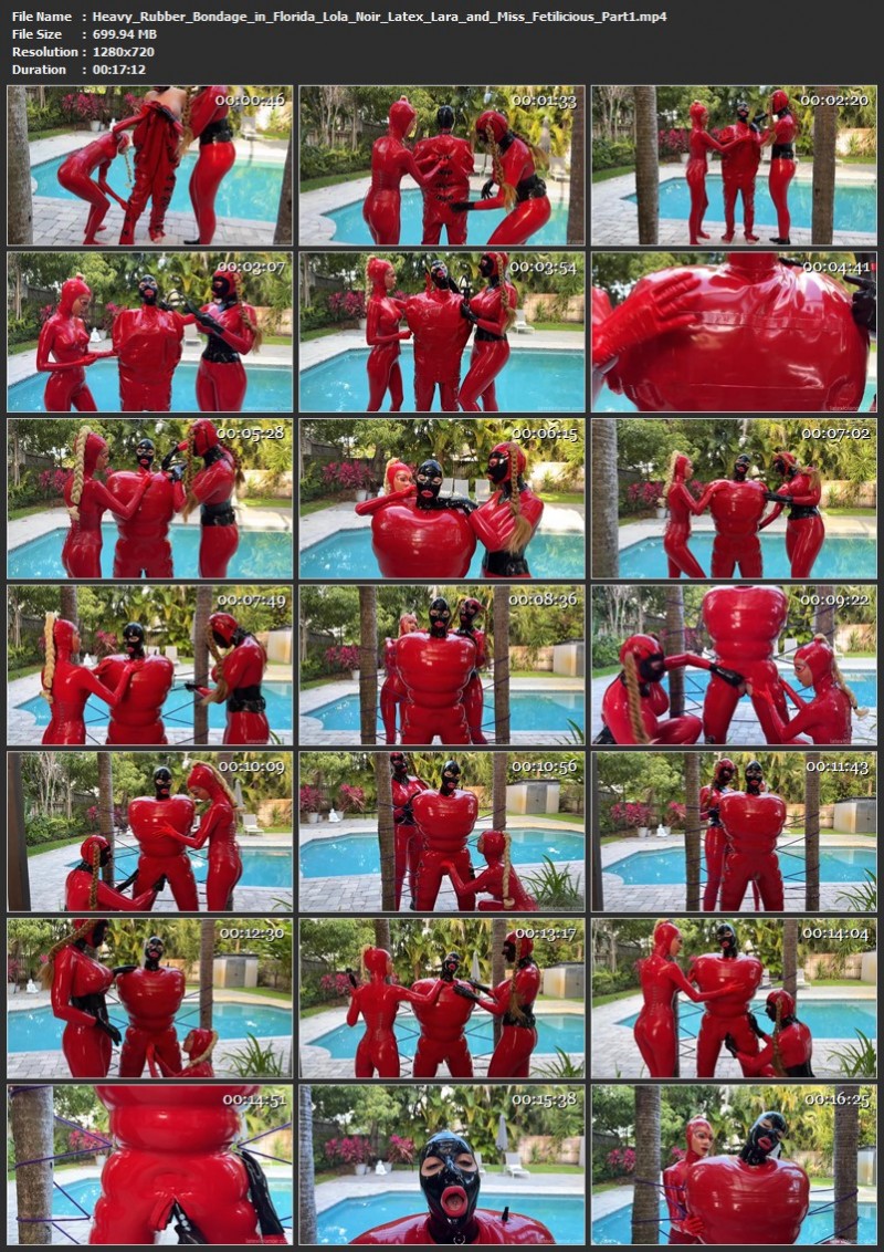 Heavy Rubber Bondage in Florida - Lola Noir, Latex Lara and Miss Fetilicious. LatexLolaNoir (1400 Mb)