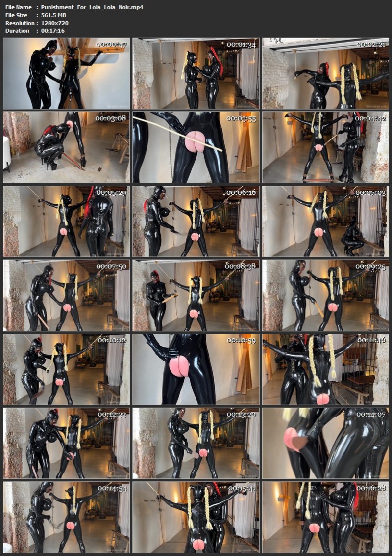 Punishment For Lola - Lola Noir, Miss Fetilicious. LatexLolaNoir (561 Mb)