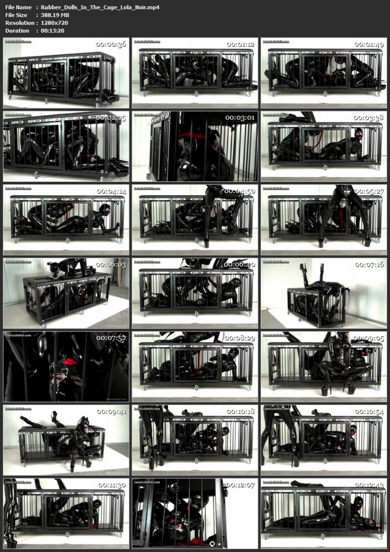 Rubber Dolls In The Cage - Lola Noir, Miss Fetilicious and Lizanne Ligatio. LatexLolaNoir (388 Mb)