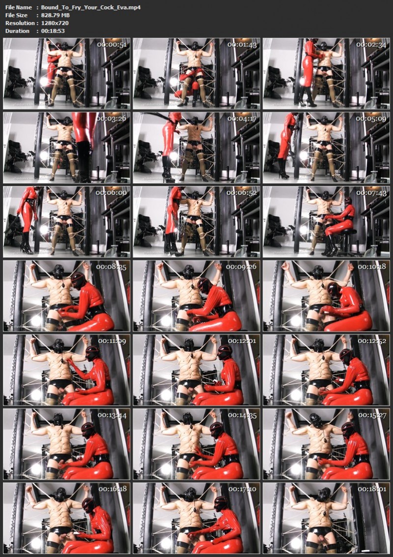 Bound To Fry Your Cock - Eva. My slave femdom video. Clips4sale (828 Mb)