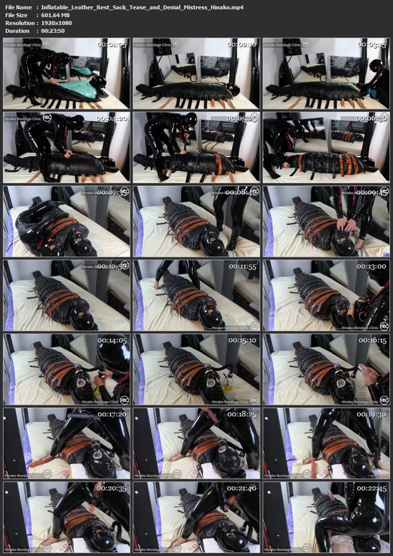 Inflatable Leather Rest Sack Tease and Denial - Mistress Hinako. Hinako-Bondage-Clinic (601 Mb)