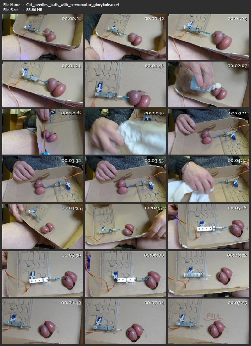 Cbt needles balls with servomotor gloryhole. (85 Mb)