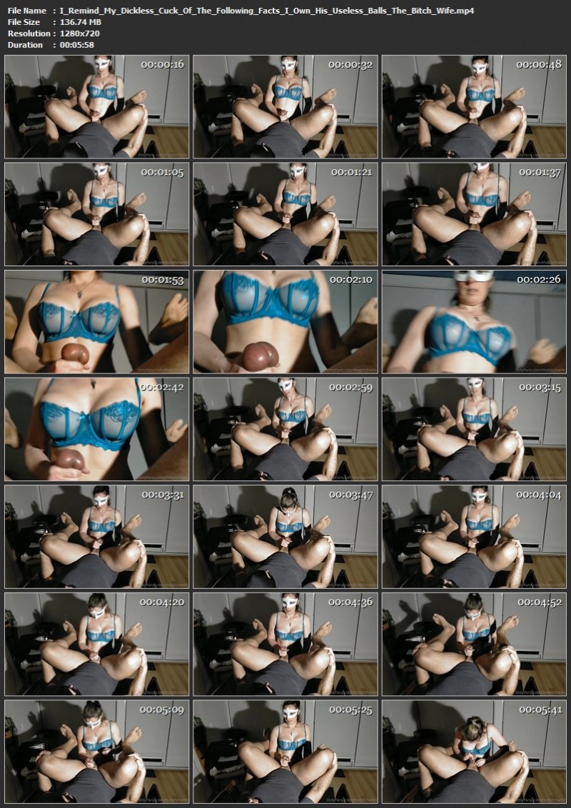 I Remind My Dickless Cuck Of The Following Facts I Own His Useless Balls - The Bitch Wife. OnlyFans (136 Mb)