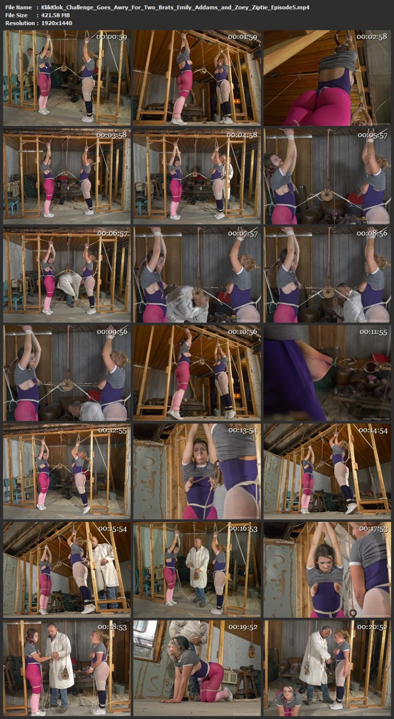 KlikKlok Challenge Goes Awry For Two Brats - Emily Addams and Zoey Ziptie (Episode 5). Futilestruggles (421 Mb)