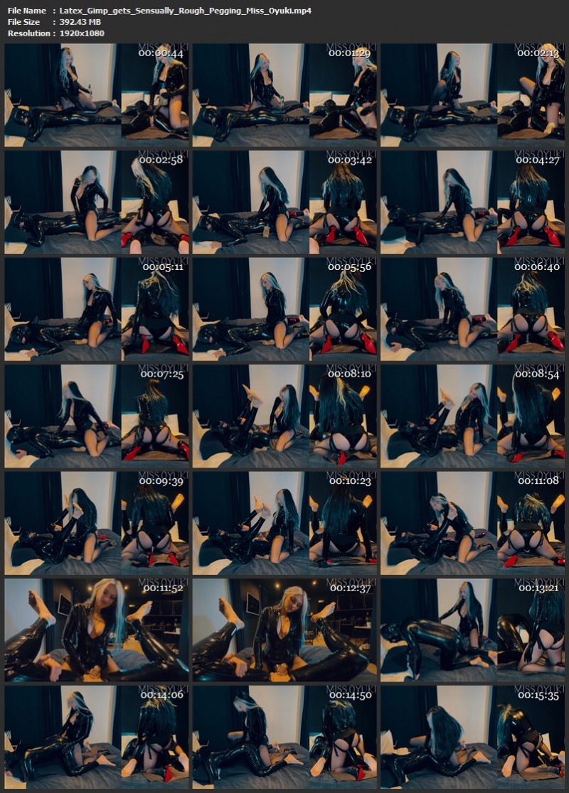 Latex Gimp gets Sensually Rough Pegging - Miss Oyuki (392 Mb)