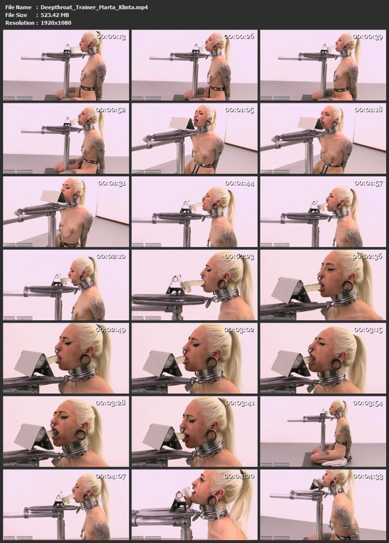 Deepthroat Trainer - Marta Klinta. Metalbondage (523 Mb)