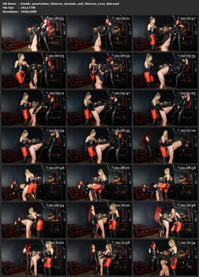 Double penetration - Mistress Amanda and Mistress Lexy Noir (192 Mb)