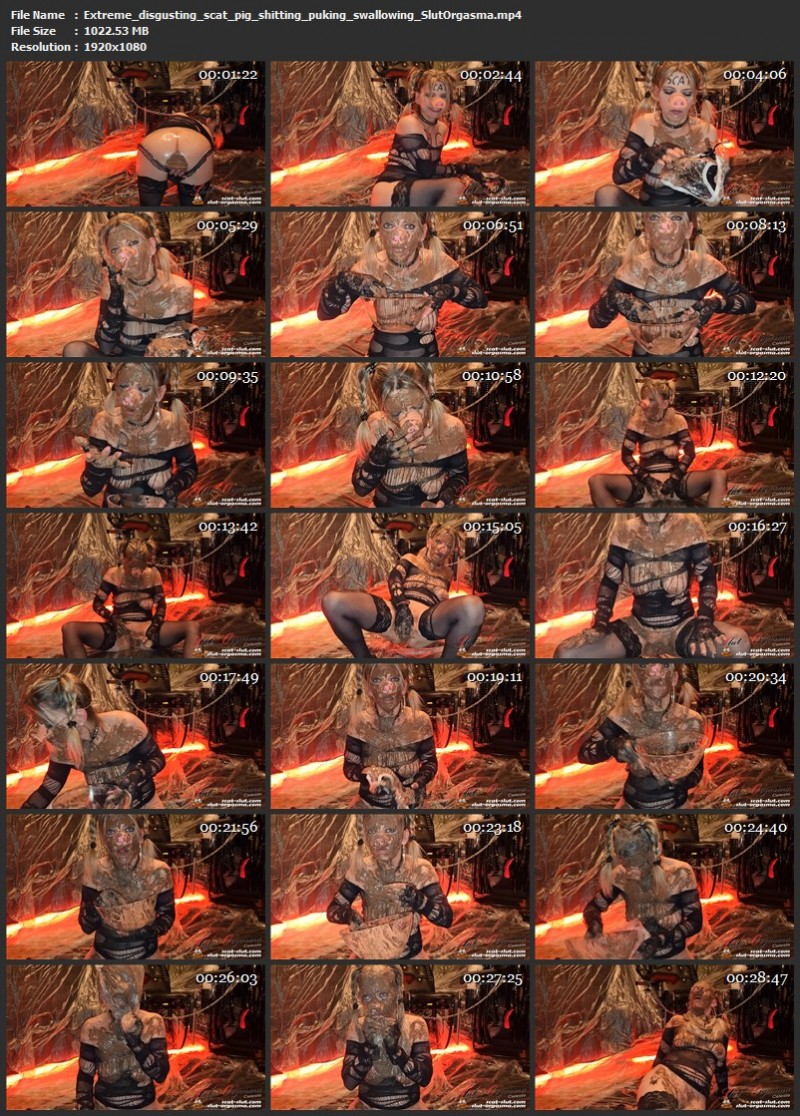 Extreme disgusting scat pig shitting puking swallowing - SlutOrgasma (1022 Mb)