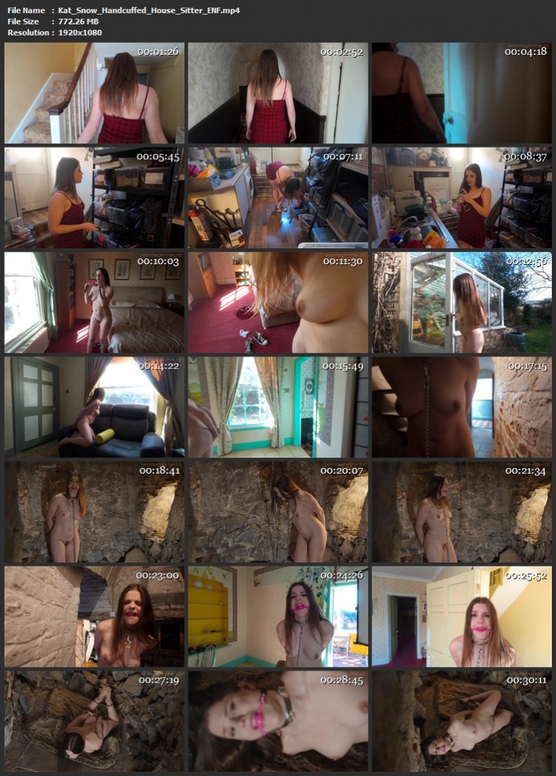 Kat Snow Handcuffed House-Sitter ENF. 24.03.2026. Restrained Elegance (772 Mb)