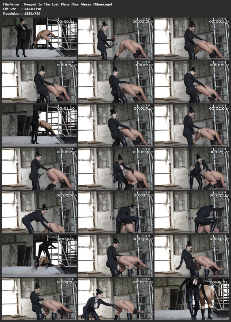 Pegged In The Lost Place - Miss Alessa Milano. Strap-on Bitch (242 Mb)
