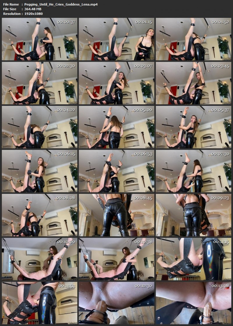 Pegging Until He Cries - Goddess Lena (364 Mb)