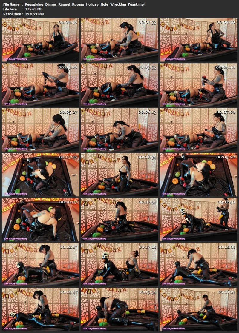 Pegsgiving Dinner Raquel Ropers Holiday Hole-Wrecking Feast (390 Mb)