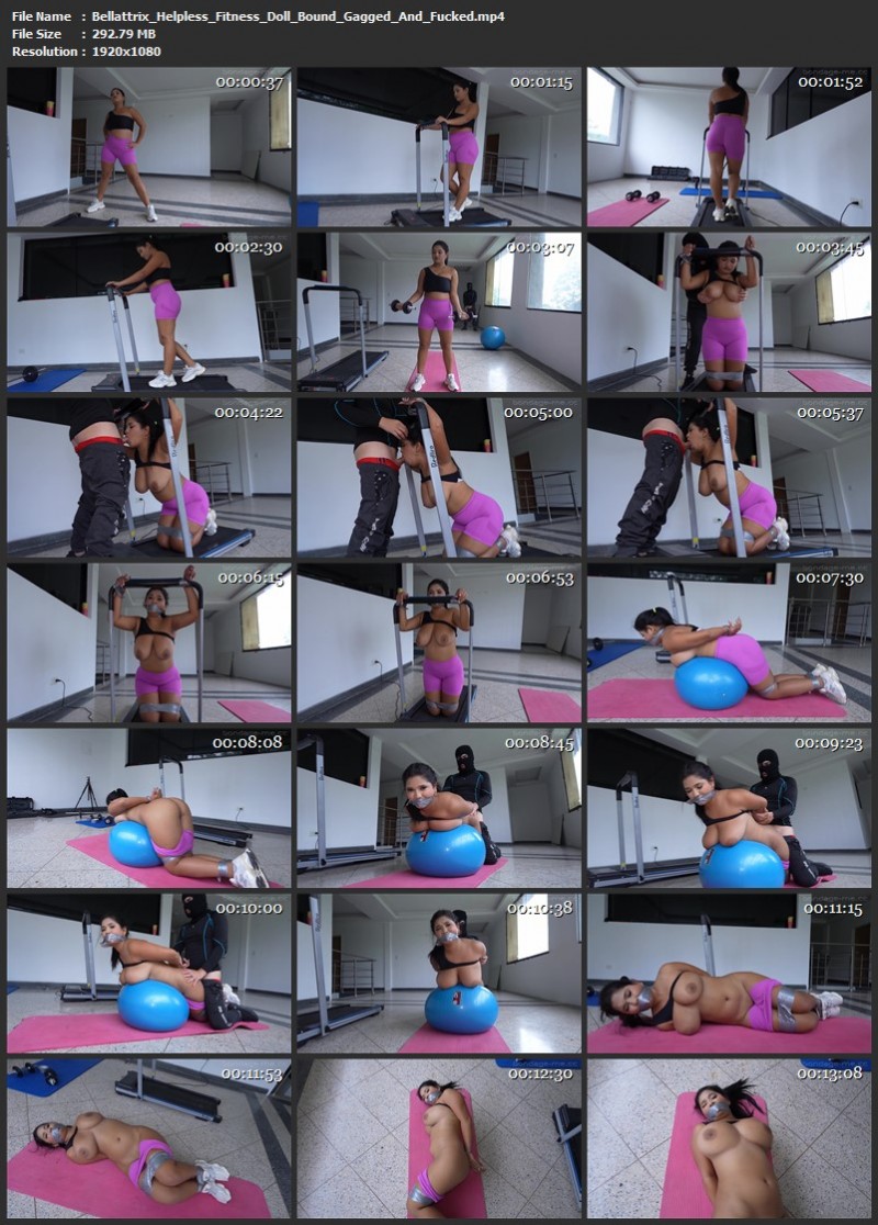 Bellattrix Helpless Fitness Doll - Bound, Gagged And Fucked (292 Mb)