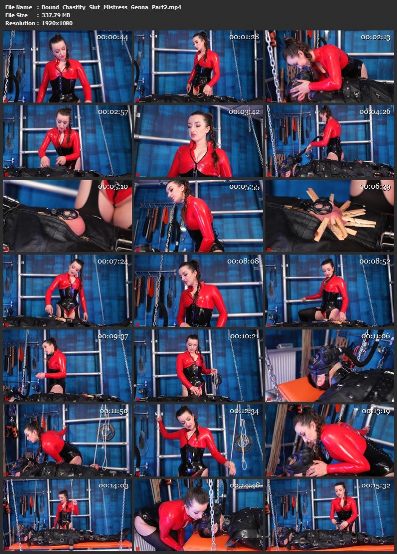 Bound Chastity Slut - Mistress Genna (Part 2) (337 Mb)