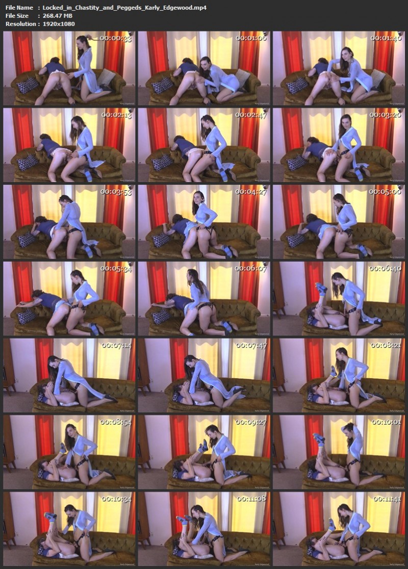 Locked in Chastity and Peggeds - Karly Edgewood (268 Mb)